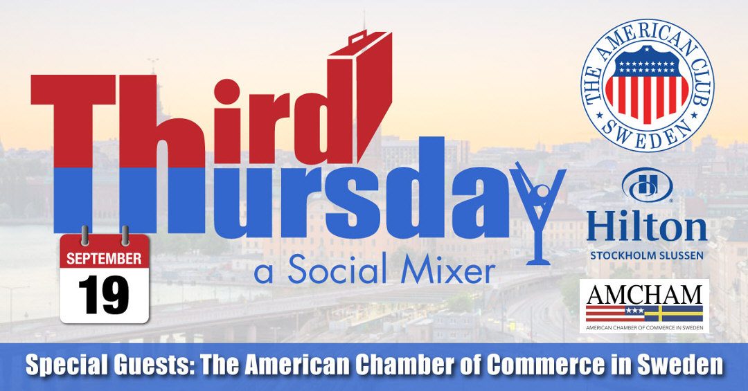 Third Thursday Mixer, Sept. 19 @ Hilton Slussen