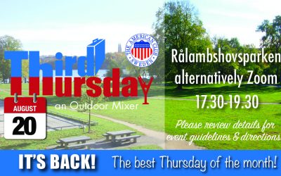 Third Thursday Mixer, Aug. 20th @ Rålambshovsparken alternatively Zoom